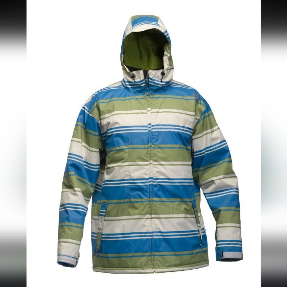 Striped Blue and Green Men's Jacket
